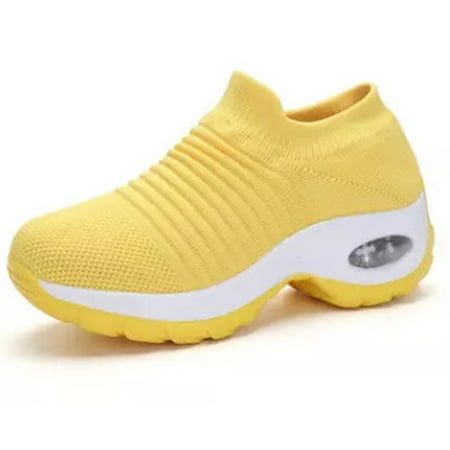 Women s Walking Shoes Sock Sneakers Slip on Mesh Platform Air Cushion Athletic Nurse Shoes Arch Support Comfortable Yellow 41
Women s Walking Shoes Sock Sneakers Slip on Mesh Platform Air Cushion Athletic Nurse Shoes Arch Support Comfortable Yellow 41