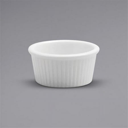 Buffalo F8010000614 3 oz 1.75 in. Ware Fluted Porcelain Ramekin Bright White