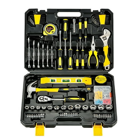 Kaimingweb 108 PCS Tool Set Machanics Tool Set Household Tool Kit with Tool Storage Case Hand Tool Set Contains Wrench Hammer Screws Tongs etc.
Kaimingweb 108 PCS Tool Set Machanics Tool Set Household Tool Kit with Tool Storage Case Hand Tool Set Contains Wrench Hammer Screws Tongs etc.