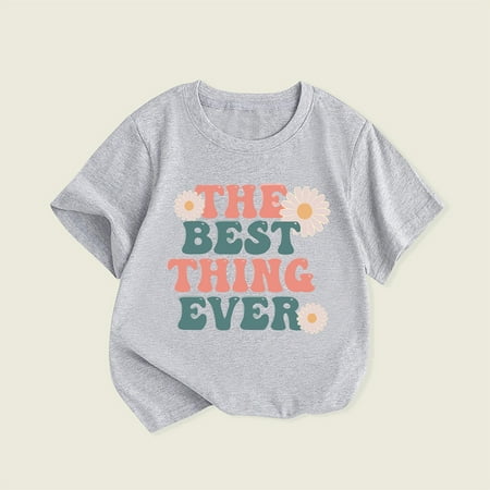 Leutsin Baby Toddler Boys and Girls Summer Shirt Cotton Short Sleeve T-shirt Fashion Solid Crew Neck shirt with Letter(1-11Y)
Leutsin Baby Toddler Boys and Girls Summer Shirt Cotton Short Sleeve T-shirt Fashion Solid Crew Neck shirt with Letter(1-11Y)
