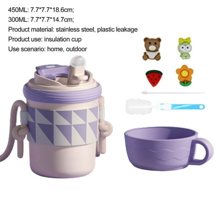 Joliann Vacuum Flask 1 Set Multi-functional Food Grade Convenient Wide Mouth Insulated Water Bottle
Joliann Vacuum Flask 1 Set Multi-functional Food Grade Convenient Wide Mouth Insulated Water Bottle