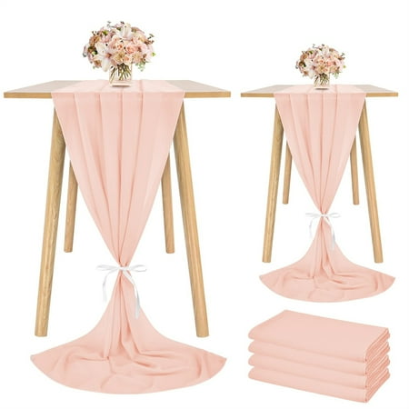 Pesonlook 4 Pcs Chiffon Table Runner 28x120 Inches Romantic Wedding Runner 10ft Blush Pink Chiffon Table Cover Dressing Table Runner for Wedding Birthday Party Bridal Baby Shower Decorations
Pesonlook 4 Pcs Chiffon Table Runner 28x120 Inches Romantic Wedding Runner 10ft Blush Pink Chiffon Table Cover Dressing Table Runner for Wedding Birthday Party Bridal Baby Shower Decorations