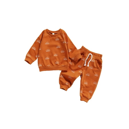 Caitzr Infant Baby Spring Outfits Sun Print Long Sleeve Tops Elastic Waist Pants Set
Caitzr Infant Baby Spring Outfits Sun Print Long Sleeve Tops Elastic Waist Pants Set