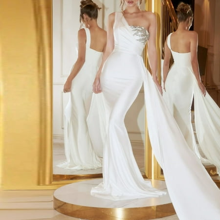 Women s One Shoulder Bodycon Prom Dress Elegant Slim Sling Dress Solid Color Dress Skirt Dress Wyongtao
Women s One Shoulder Bodycon Prom Dress Elegant Slim Sling Dress Solid Color Dress Skirt Dress Wyongtao