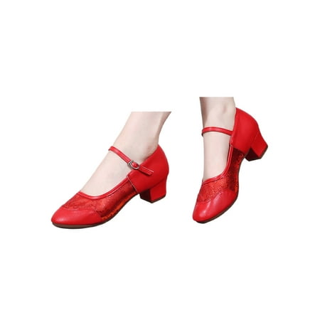 Lacyhop Women s Show Fashion Yaga Shoes Soft Chunky Heels Latin Closed Toe Dance The Whole Red (net Yarn) 5.5
Lacyhop Women s Show Fashion Yaga Shoes Soft Chunky Heels Latin Closed Toe Dance The Whole Red (net Yarn) 5.5