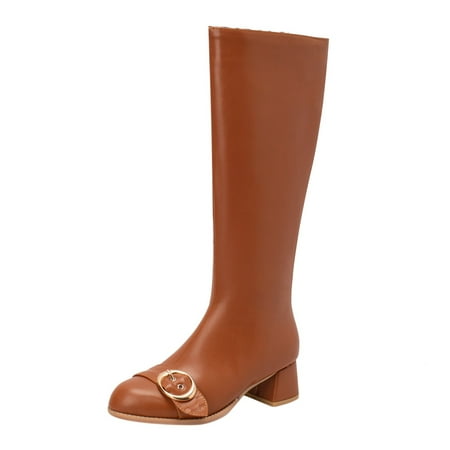 Quealent Adult Women Shoes Knee High Boots for Women with Heel Wide Calf Fashion Women s Shoes British Style Boots Knee High for Women with Heel Brown 8
Quealent Adult Women Shoes Knee High Boots for Women with Heel Wide Calf Fashion Women s Shoes British Style Boots Knee High for Women with Heel Brown 8