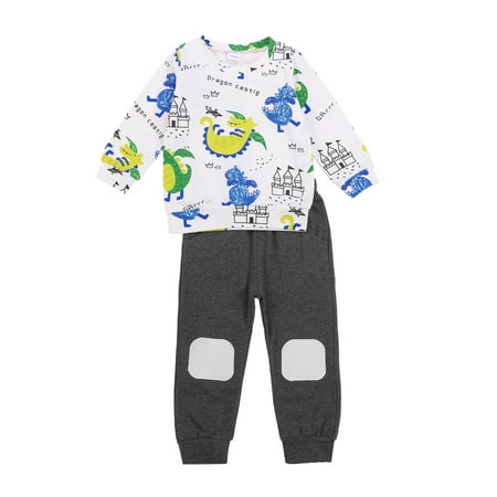 Calsunbaby 2Pcs Baby Boys Casual Clothes Set Dinosaur Print Long Sleeve O-neck Pullover T-shirt Elastic Waist Patchwork Trousers Suit
Calsunbaby 2Pcs Baby Boys Casual Clothes Set Dinosaur Print Long Sleeve O-neck Pullover T-shirt Elastic Waist Patchwork Trousers Suit