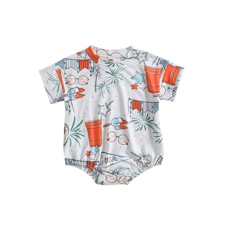 Jxzom 4th of July Outfit Infant Baby Girl Boy Romper Short Sleeve Bodysuit One Piece Jumpsuit Independence Day Onesie
Jxzom 4th of July Outfit Infant Baby Girl Boy Romper Short Sleeve Bodysuit One Piece Jumpsuit Independence Day Onesie