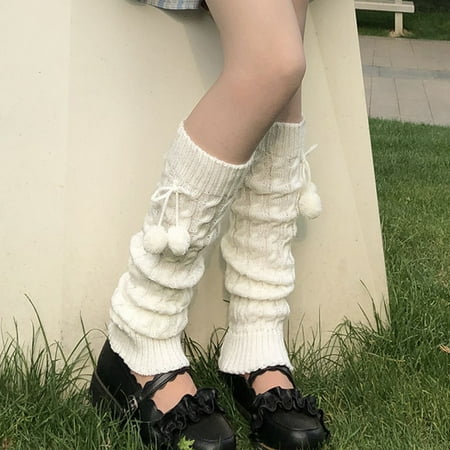 D-GROEE 1 Pair Women Knit Leg Warmers Knitted Crochet Long Boot Socks with Pompoms Ball Decor for Winter
D-GROEE 1 Pair Women Knit Leg Warmers Knitted Crochet Long Boot Socks with Pompoms Ball Decor for Winter