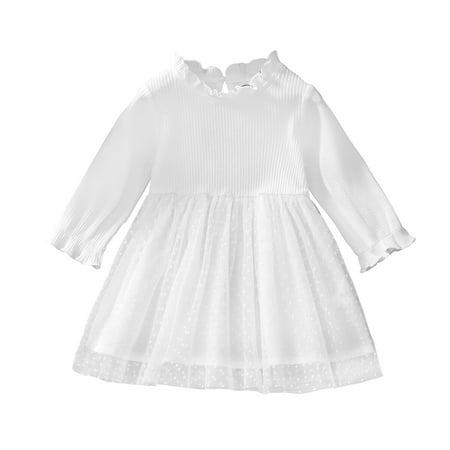 Infant Baby Girl Dresses Spring Tulle Princess Dress Solid Color Dress Long Sleeve Dress White 3-6 months
Infant Baby Girl Dresses Spring Tulle Princess Dress Solid Color Dress Long Sleeve Dress White 3-6 months
