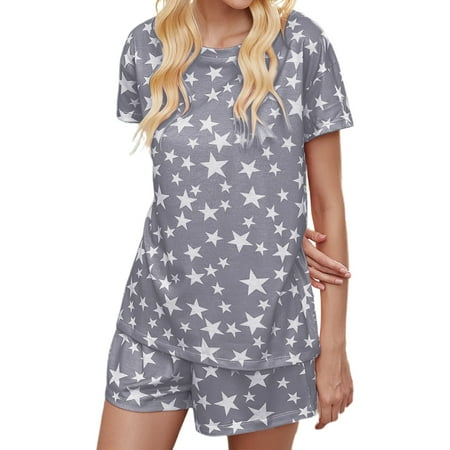 Dasbsug Womens 2 Piece Leisure Pajamas Set Short Sleeve Pullover Tops Pants Sleepwear Star Tie-Dye Printed Loose Home Loungewear
Dasbsug Womens 2 Piece Leisure Pajamas Set Short Sleeve Pullover Tops Pants Sleepwear Star Tie-Dye Printed Loose Home Loungewear