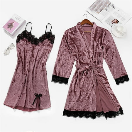 Miayilima Women s Pajamas Lace Velvet Solid Color Lace Two-Piece Pajamas Nightdress Underwear Sleepwear
Miayilima Women s Pajamas Lace Velvet Solid Color Lace Two-Piece Pajamas Nightdress Underwear Sleepwear