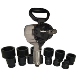 Air Impact Wrench 1 Dr with 13pc SAE Socket Set