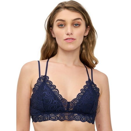 Blake & Co. Juniors Lace Triangle Strappy Racerback Pullover Bralette