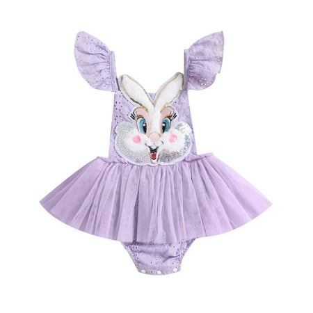 Newborn Infant Baby Girls Easter Romper Dress Bunny Embroidery Bodysuit Summer One-Piece Clothes Purple 18-24 Months
Newborn Infant Baby Girls Easter Romper Dress Bunny Embroidery Bodysuit Summer One-Piece Clothes Purple 18-24 Months
