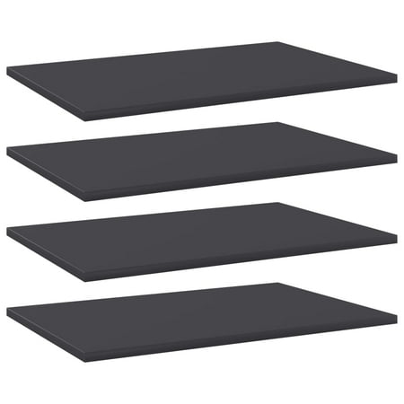 Bookshelf Boards 4 pcs Gray 23.6 x15.7 x0.6 Engineered Wood Shelving