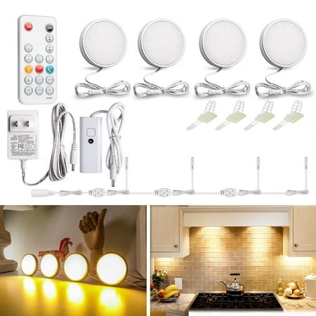 Wobane Under Cabinet Puck Lights Remote Control LED Puck Lights 2700K Warm White Bright 700lumen Set of 4
Wobane Under Cabinet Puck Lights Remote Control LED Puck Lights 2700K Warm White Bright 700lumen Set of 4