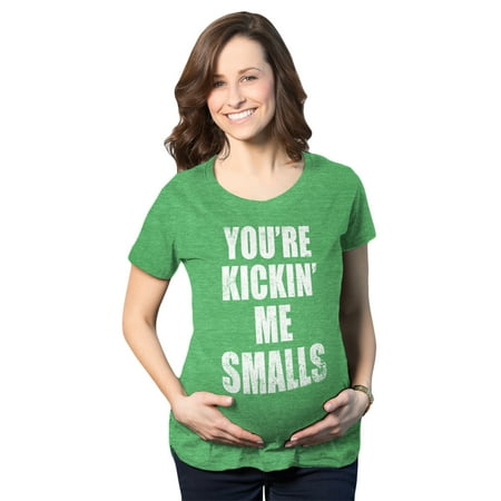 Maternity Kicking Me Smalls Funny T shirt Pregnancy Announcement Novelty Tee (Heather Green) - XL
Maternity Kicking Me Smalls Funny T shirt Pregnancy Announcement Novelty Tee (Heather Green) - XL