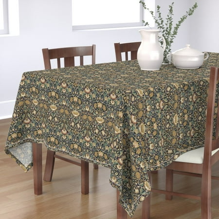 Cotton Sateen Tablecloth 70 Square - Scale Black Cream Teal Blues Nouveau Edwardian Floral Print Custom Table Linens by Spoonflower
Cotton Sateen Tablecloth 70 Square - Scale Black Cream Teal Blues Nouveau Edwardian Floral Print Custom Table Linens by Spoonflower