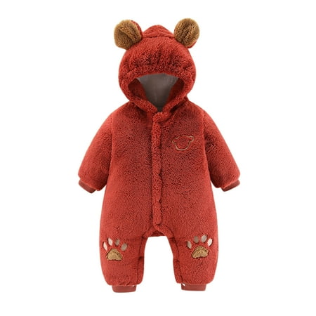 WZHKSN Newborn Baby Girls Red Soft Jackets Coats