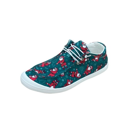 Eloshman Womens Breathable Lace Up Comfort Shoe Walking Comfortable Christmas Boat Shoes Lightweight Round Toe Ink Green Santa Santa Shooting 8.5
Eloshman Womens Breathable Lace Up Comfort Shoe Walking Comfortable Christmas Boat Shoes Lightweight Round Toe Ink Green Santa Santa Shooting 8.5