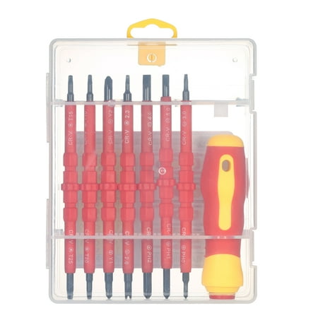 7 in 1 500V Changeable Insulated Screwdrivers Set with Magnetic Phillips and Slotted Bits Electrician Repair Tools Kit
7 in 1 500V Changeable Insulated Screwdrivers Set with Magnetic Phillips and Slotted Bits Electrician Repair Tools Kit