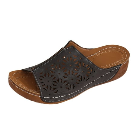 Jungdeepe Women s Summer Fashion Open Toe Hollow Solid Color Leather Sandals Slippers Casual Comfortable Out Beach Slippers
Jungdeepe Women s Summer Fashion Open Toe Hollow Solid Color Leather Sandals Slippers Casual Comfortable Out Beach Slippers