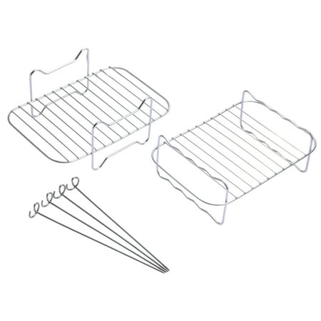 Wowspeed Dehydrator Racks Stand | Air Fryer Racks Toast Rack with 3 kebab racks | Non-Stick Air Fryer Rack for Oven Toast Rack Accessories for Cooking Steaming Baking
Wowspeed Dehydrator Racks Stand | Air Fryer Racks Toast Rack with 3 kebab racks | Non-Stick Air Fryer Rack for Oven Toast Rack Accessories for Cooking Steaming Baking