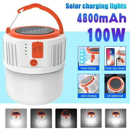 Solar Camping Lamp: USB Rechargeable LED Camping Light Waterproof Power Bank 4800mAh
Solar Camping Lamp: USB Rechargeable LED Camping Light Waterproof Power Bank 4800mAh