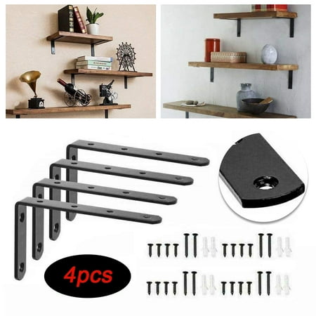 4Pcs Shelf Brackets Heavy Duty Metal Wall Brackets 125x75x20mm L Bracket with Screws DIY Iron Shelving Hang a Bookshelf or Industrial Shelves Shelf Supports By BOOBEAUTY
4Pcs Shelf Brackets Heavy Duty Metal Wall Brackets 125x75x20mm L Bracket with Screws DIY Iron Shelving Hang a Bookshelf or Industrial Shelves Shelf Supports By BOOBEAUTY