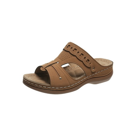 YCCOTO Womens Hollow Sandals Round Toe Wedge Heel Slippers Summer Beach Walking Slip On Comfy Shoes
YCCOTO Womens Hollow Sandals Round Toe Wedge Heel Slippers Summer Beach Walking Slip On Comfy Shoes