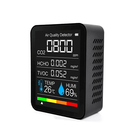 Portable 5 in 1 Carbon Dioxide Detector CO2 Detector Digital Temperature Humidity Tester HCHO TVOC Air Monitor
Portable 5 in 1 Carbon Dioxide Detector CO2 Detector Digital Temperature Humidity Tester HCHO TVOC Air Monitor