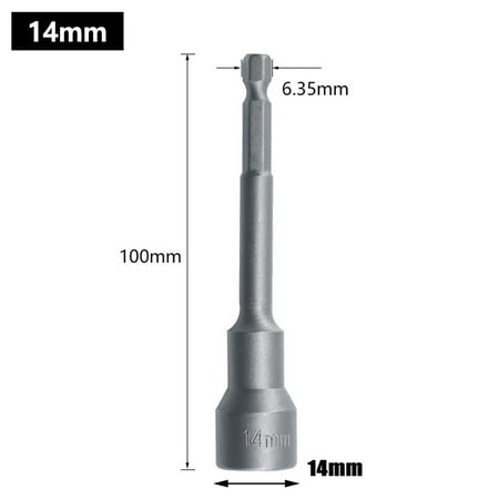 Fule 100mm Long 6mm-19mm Hexagon Nut Driver Drill Bit Socket Wrench Extension Sleeve
Fule 100mm Long 6mm-19mm Hexagon Nut Driver Drill Bit Socket Wrench Extension Sleeve