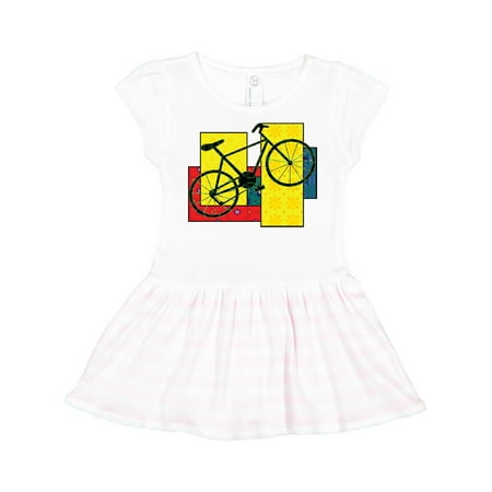 Inktastic Bike Pattern Blocks Gift Toddler Girl Dress