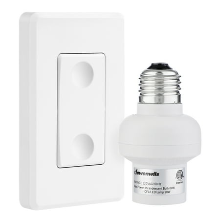 DEWENWILS Remote Control Lamp Bulb Socket E26 E27 Bulb Base for Pull Chain Light Fixture No Wiring ETL Listed
DEWENWILS Remote Control Lamp Bulb Socket E26 E27 Bulb Base for Pull Chain Light Fixture No Wiring ETL Listed