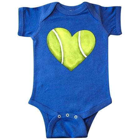 Inktastic Tennis Ball in Heart Gift Baby Boy or Baby Girl Bodysuit