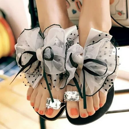 Slippers Women s Fashion Casual Lace Bowknot Set Toe Large Size Rhinestone Sandals
Slippers Women s Fashion Casual Lace Bowknot Set Toe Large Size Rhinestone Sandals
