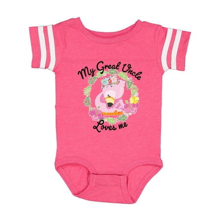 Inktastic Baby Flamingo My Great Uncle Loves Me in Flower Wreath Gift Baby Boy or Baby Girl Bodysuit
Inktastic Baby Flamingo My Great Uncle Loves Me in Flower Wreath Gift Baby Boy or Baby Girl Bodysuit
