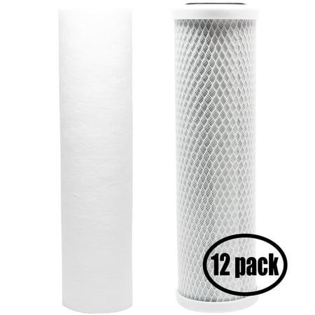 12-Pack Replacement for Filter Kit for Seachem Pinnacle+ RO/DI RO System - Includes Carbon Block Filter & PP Sediment Filter - Denali Pure Brand
12-Pack Replacement for Filter Kit for Seachem Pinnacle+ RO/DI RO System - Includes Carbon Block Filter & PP Sediment Filter - Denali Pure Brand