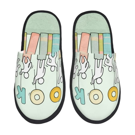 Noikeo Books Pattern Cozy Slippers Indoor for Women and Mens Fuzzy House Shoes Soft Plush Warm Slip-on Slippers-Medium
Noikeo Books Pattern Cozy Slippers Indoor for Women and Mens Fuzzy House Shoes Soft Plush Warm Slip-on Slippers-Medium