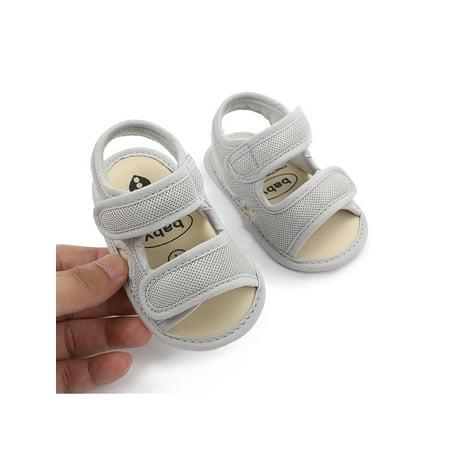 Colisha Newborn Shoes Soft Sole Sandals Mesh Summer Shoe Indoor Comfort Flat Sandal First Walker Gray 6-12 months
Colisha Newborn Shoes Soft Sole Sandals Mesh Summer Shoe Indoor Comfort Flat Sandal First Walker Gray 6-12 months