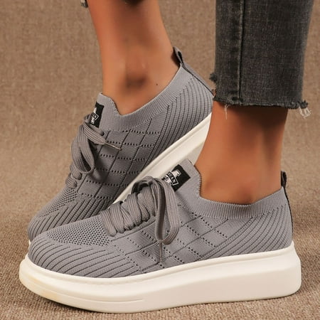 Solid Color Flying Lace-up Fashion Sneakers Size Platform Knitted Women s Large Women s sneakers
Solid Color Flying Lace-up Fashion Sneakers Size Platform Knitted Women s Large Women s sneakers