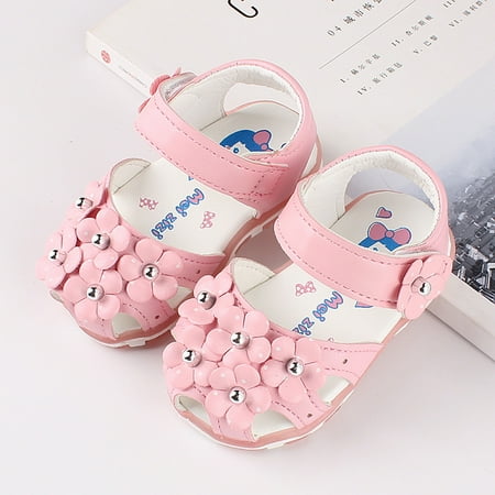 Baby shoes Toddler Infant Kids Baby Girls Flowers LED Luminous Shoes Sandals CHMORA