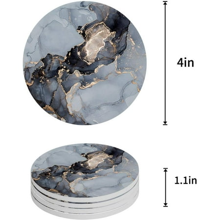 FMSHPON Marble Texture Grey Ink Set of 8 Round Coaster for Drinks Absorbent Ceramic Stone Coasters Cup Mat with Cork Base for Home Kitchen Room Coffee Table Bar Decor
FMSHPON Marble Texture Grey Ink Set of 8 Round Coaster for Drinks Absorbent Ceramic Stone Coasters Cup Mat with Cork Base for Home Kitchen Room Coffee Table Bar Decor