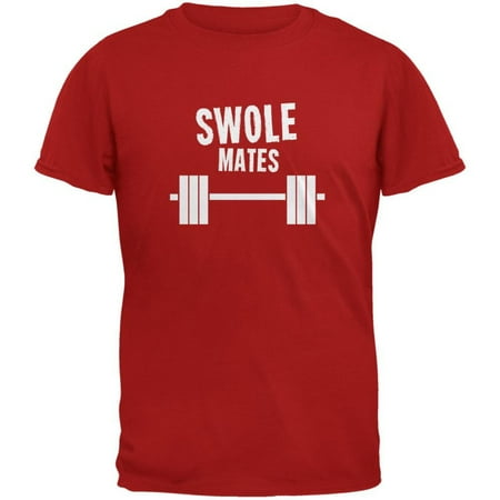 Valentine's Day Swole Mates Red Adult T-Shirt