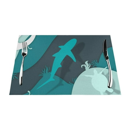 YFYANG Washable Heat-Resistant Placemats 70% PVC/30% Polyester Green Marine Life Art Kitchen Table Mat 12 x 18 4 Pcs
YFYANG Washable Heat-Resistant Placemats 70% PVC/30% Polyester Green Marine Life Art Kitchen Table Mat 12 x 18 4 Pcs