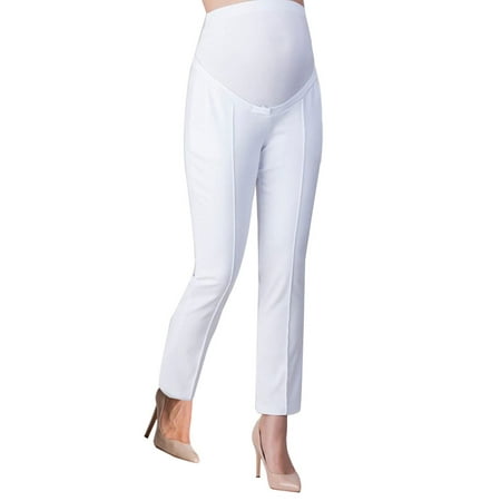 Maternity Pants Pregnant Women High Waist Work Office Straight Leg Pants Trousers