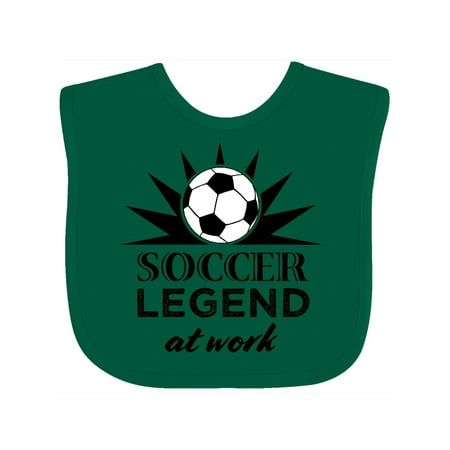 Inktastic Soccer Legend at Work Gift Baby Boy or Baby Girl Bib
