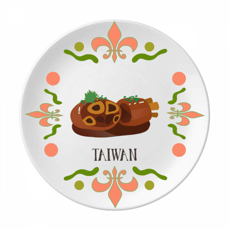 Snake Large intestine Taiwan Travel Flower Ceramics Plate Tableware Dinner Dish