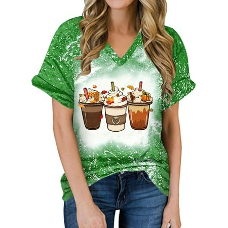 Aueoeo Graphic Tees Womens Tops Fall 2022 Women s V-Neck T-Shirt Halloween Print T-Shirt Short Sleeve T-Shirt Tops
Aueoeo Graphic Tees Womens Tops Fall 2022 Women s V-Neck T-Shirt Halloween Print T-Shirt Short Sleeve T-Shirt Tops